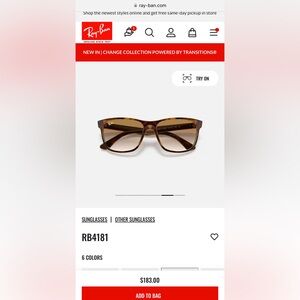 Ray Ban brown sunglasses